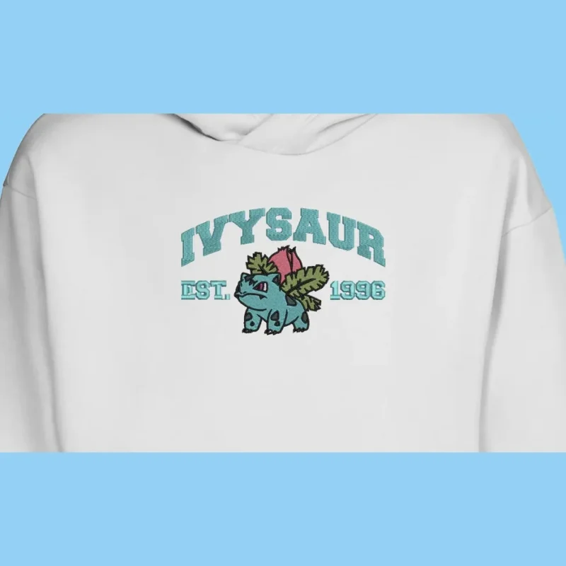 Ivysaur Leaf Growth | Pokemon | Sweat à capuche brodé