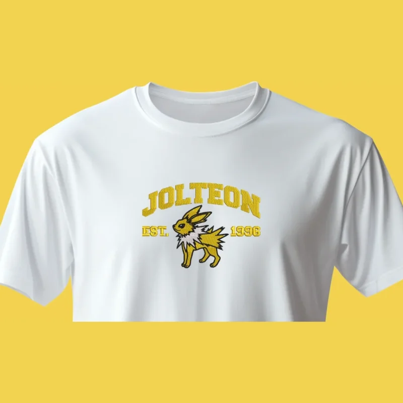 Jolteon Electric Spike | Pokemon | T-shirt brodé
