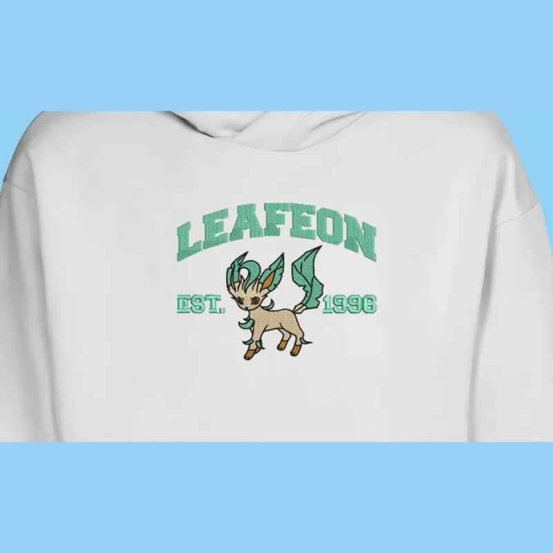 Leafeon Forest Breeze | Pokemon | Sweat à capuche brodé