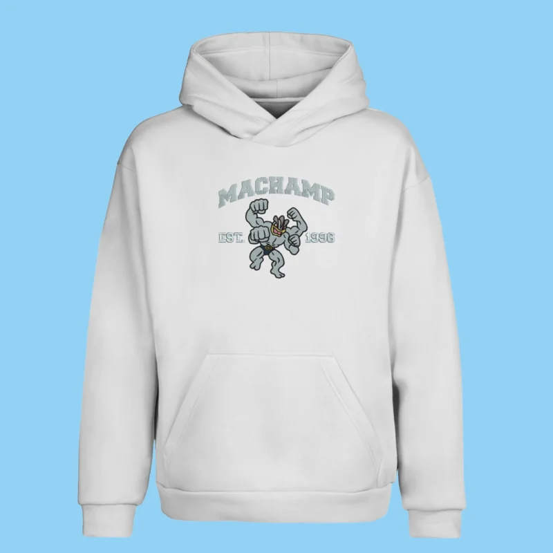 Machamp Four Arm Power | Pokemon | Sweat à capuche brodé