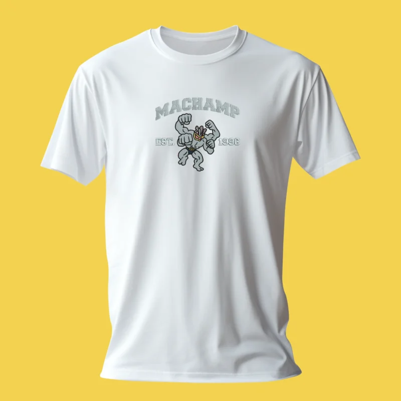 Machamp Four Arm Power | Pokemon | T-shirt brodé