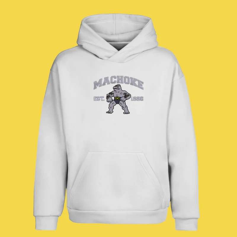 Machoke Strength Pose | Pokemon | Sweat à capuche brodé