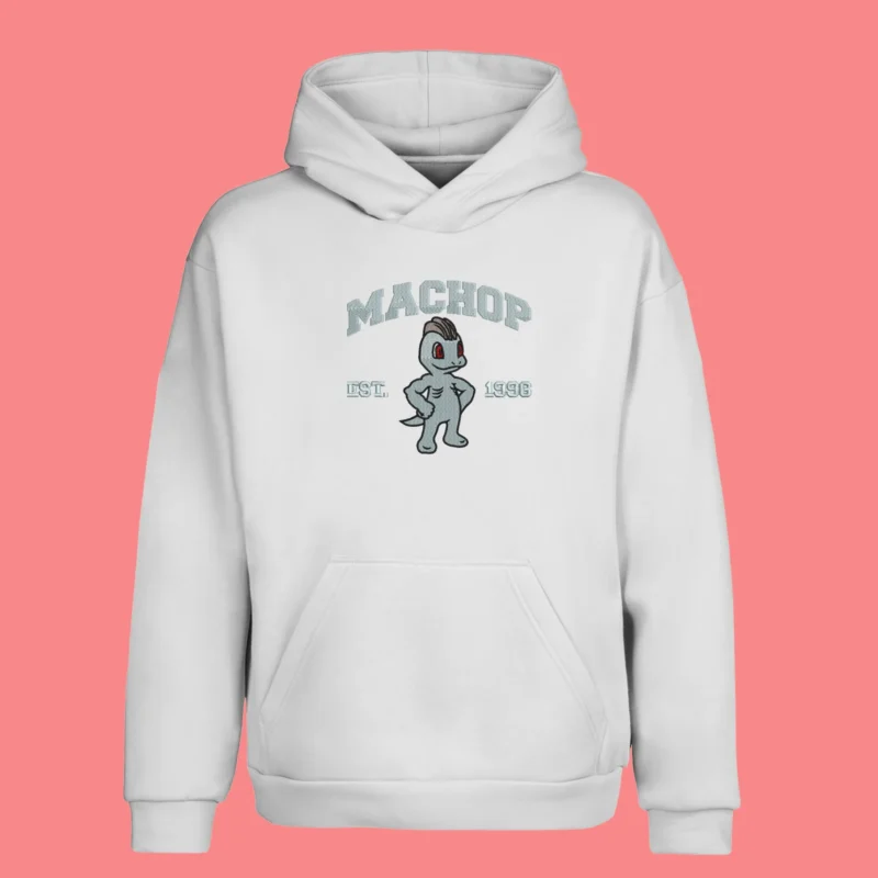 Machop Fighting Stance | Pokemon | Sweat à capuche brodé