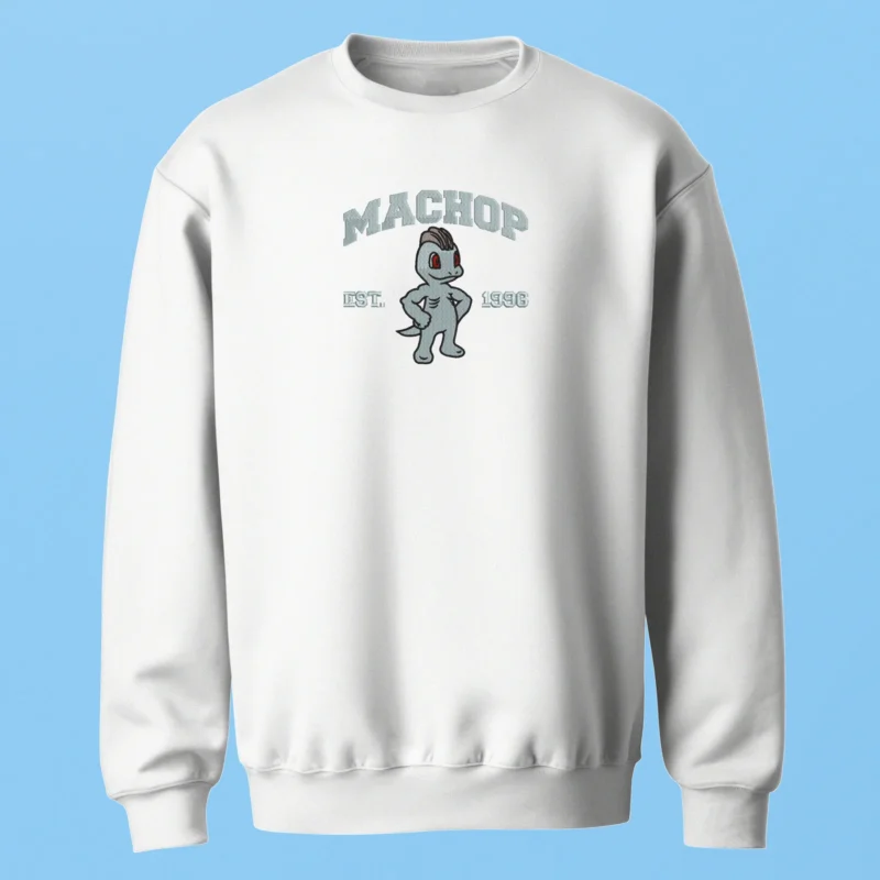 Machop Fighting Stance | Pokemon | Sweatshirt brodé