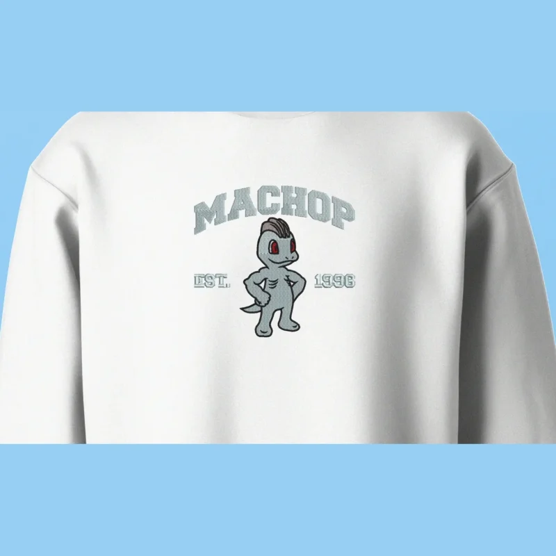Machop Fighting Stance | Pokemon | Sweatshirt brodé