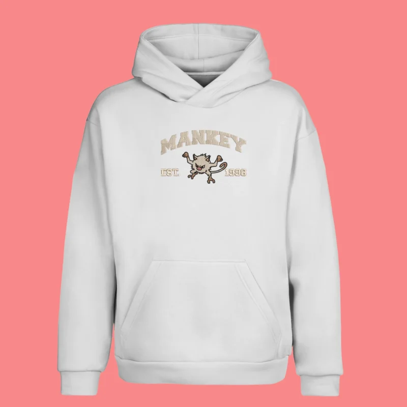 Mankey Fighting Rage | Pokemon | Sweat à capuche brodé