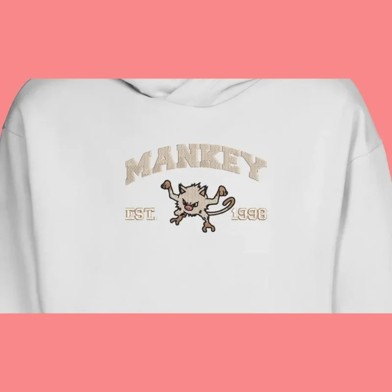 Mankey Fighting Rage | Pokemon | Sweat à capuche brodé
