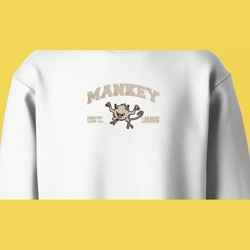 Mankey Fighting Rage | Pokemon | Sweatshirt brodé