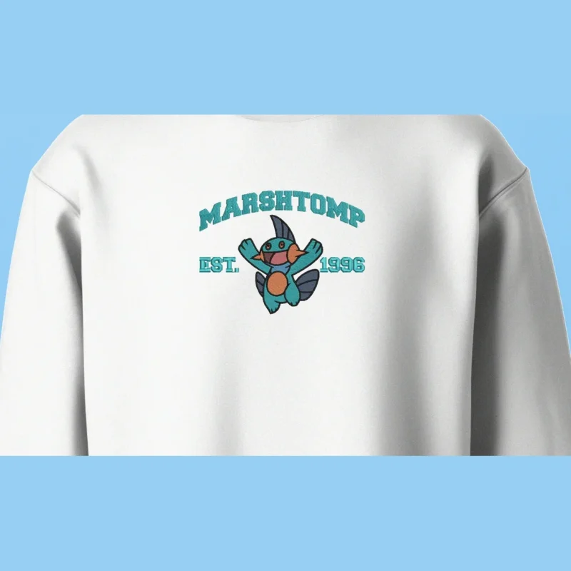 Marshtomp Muddy Smile | Pokemon | Sweatshirt brodé