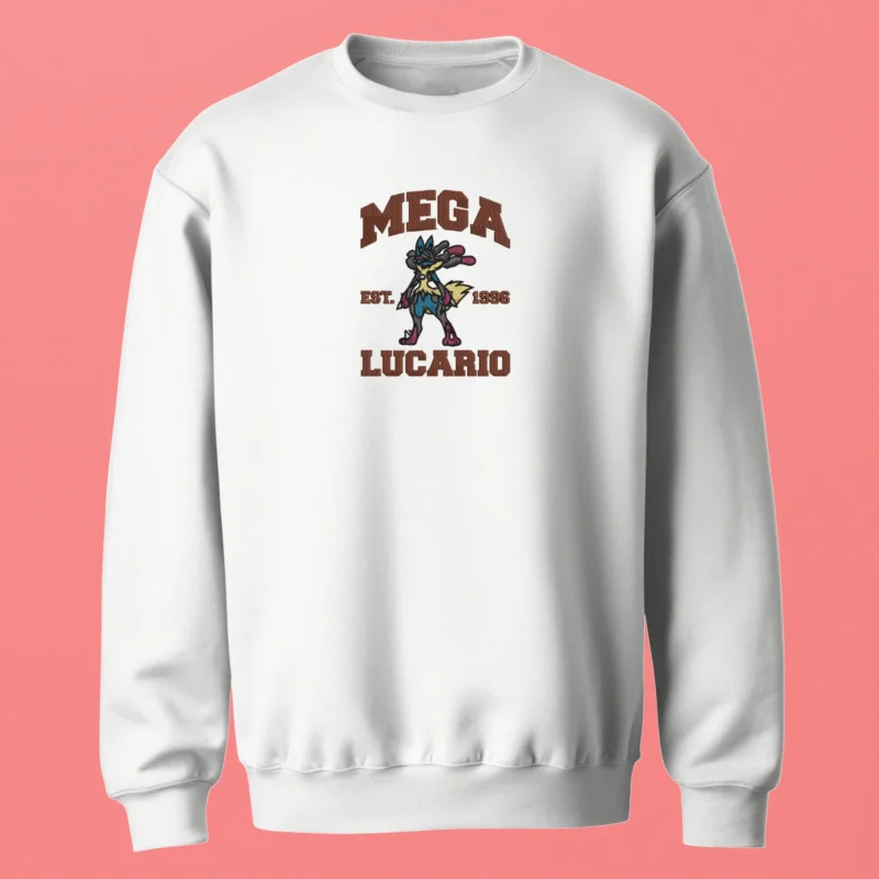Mega Lucario Aura Power | Pokemon | Sweatshirt brodé