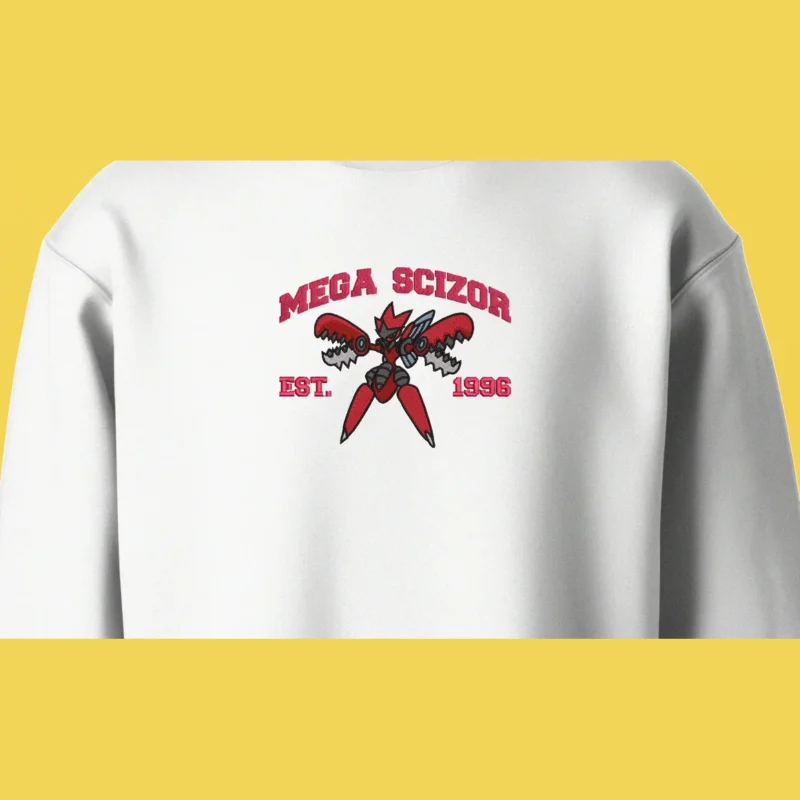 Mega Scizor Steel Claw | Pokemon | Sweatshirt brodé