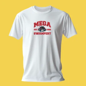 Mega Swampert Water Power | Pokemon | T-shirt brodé