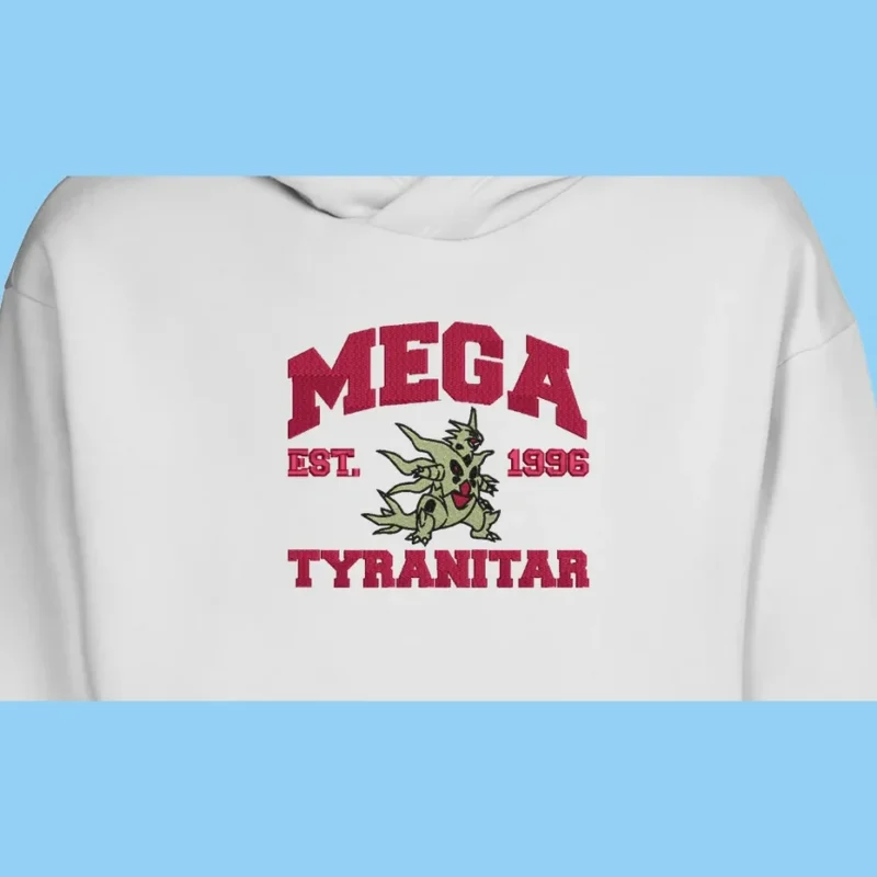 Mega Tyranitar Rock Fury | Pokemon | Sweat à capuche brodé