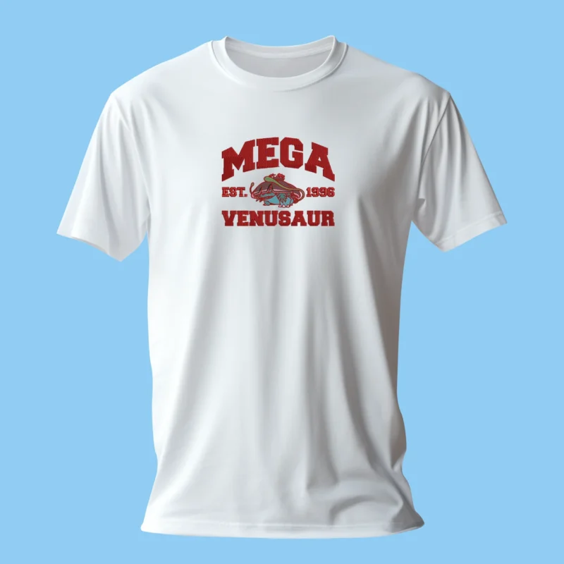 Mega Venusaur Bloom Power | Pokemon | T-shirt brodé