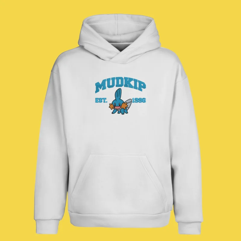 Mudkip Water Smile | Pokemon | Sweat à capuche brodé
