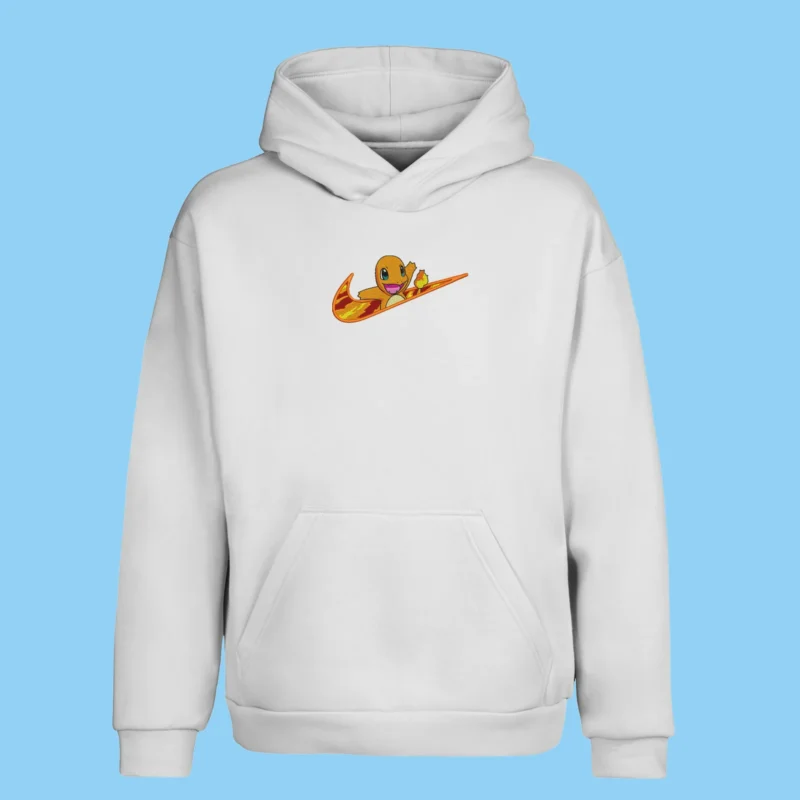 Charmander Flame Surf | Pokemon | Sweat à capuche brodé