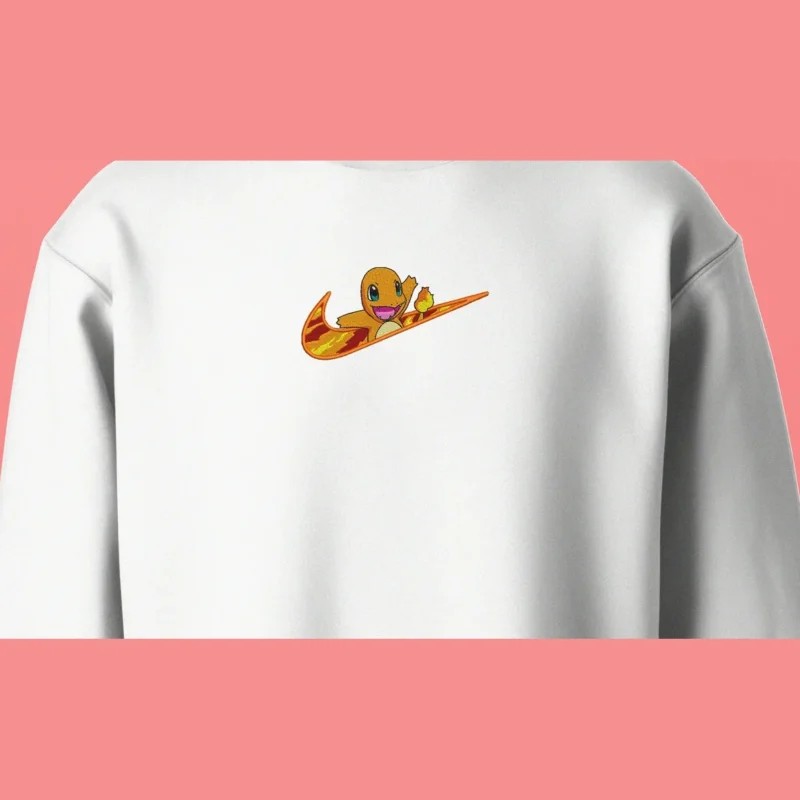 Charmander Flame Surf | Pokemon | Sweatshirt brodé