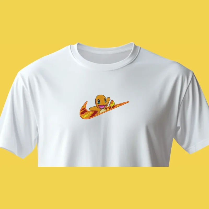 Charmander Flame Surf | Pokemon | T-shirt brodé