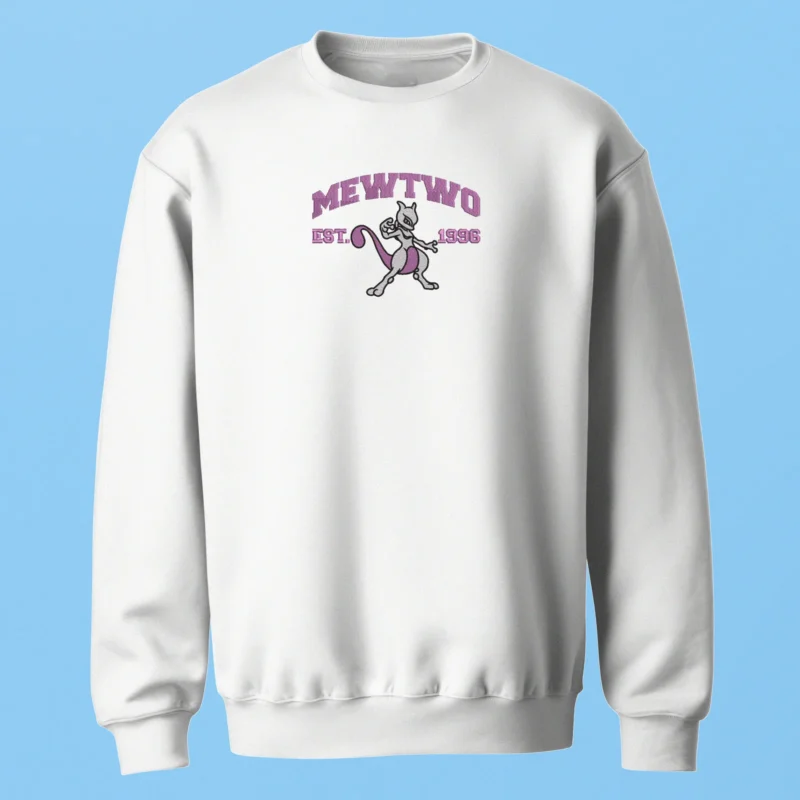 Mewtwo Psychic Power | Pokemon | Sweatshirt brodé