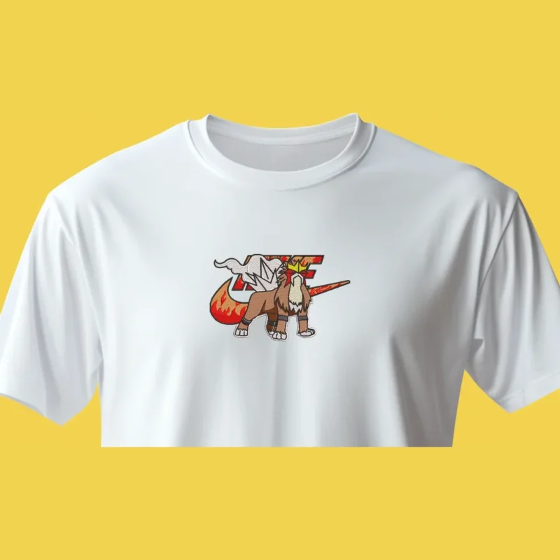 Entei Legendary Flame | Pokemon | T-shirt brodé