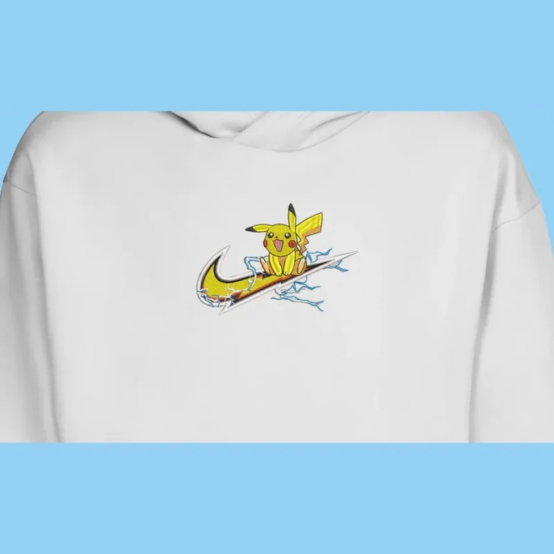 Pikachu Thunder Surf | Pokemon | Sweat à capuche brodé