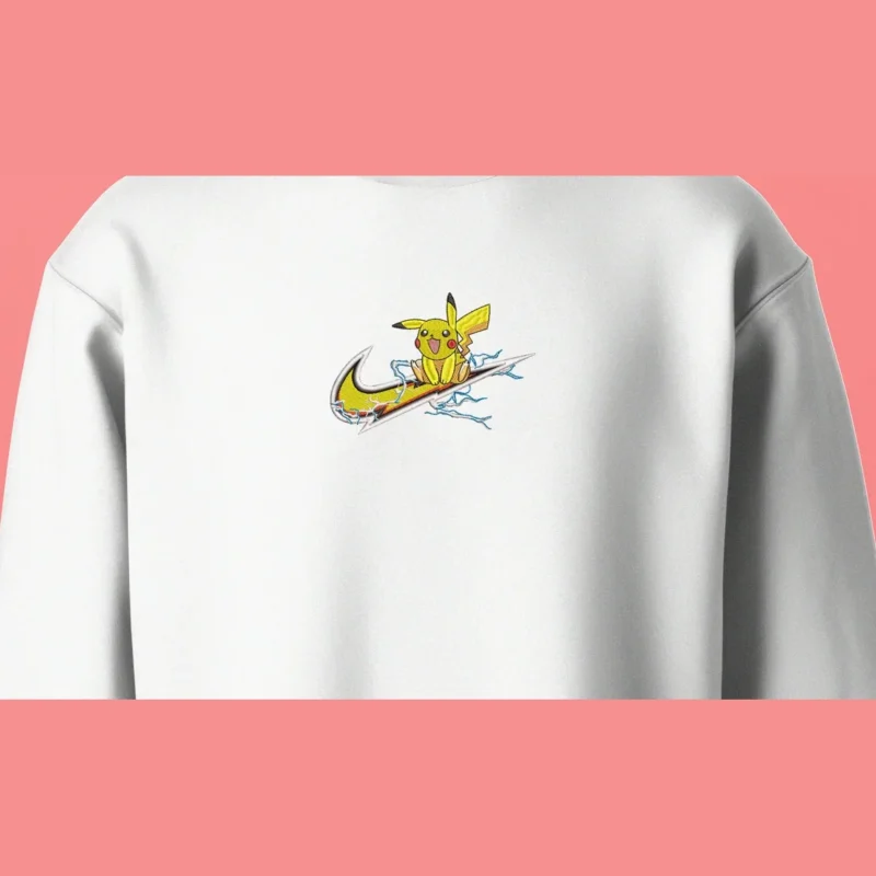 Pikachu Thunder Surf | Pokemon | Sweatshirt brodé