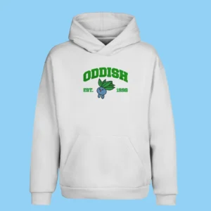 Oddish Leaf Smile | Pokemon | Sweat à capuche brodé