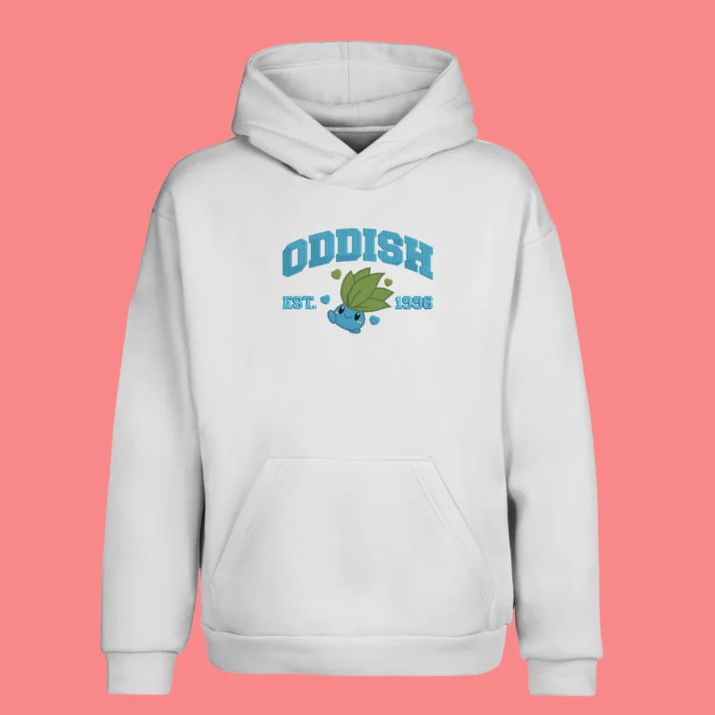 Oddish Water Leaf | Pokemon | Sweat à capuche brodé