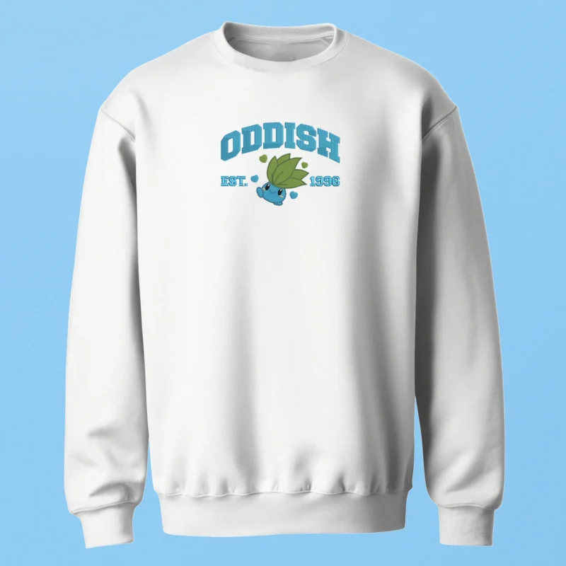 Oddish Water Leaf | Pokemon | Sweatshirt brodé