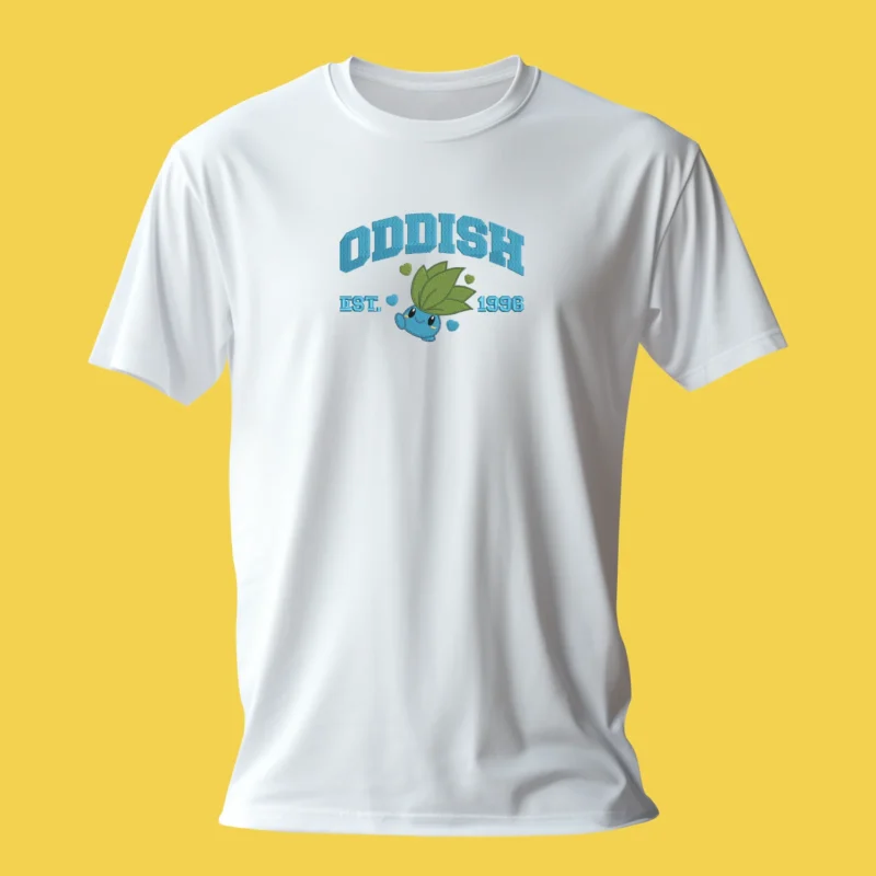 Oddish Water Leaf | Pokemon | T-shirt brodé