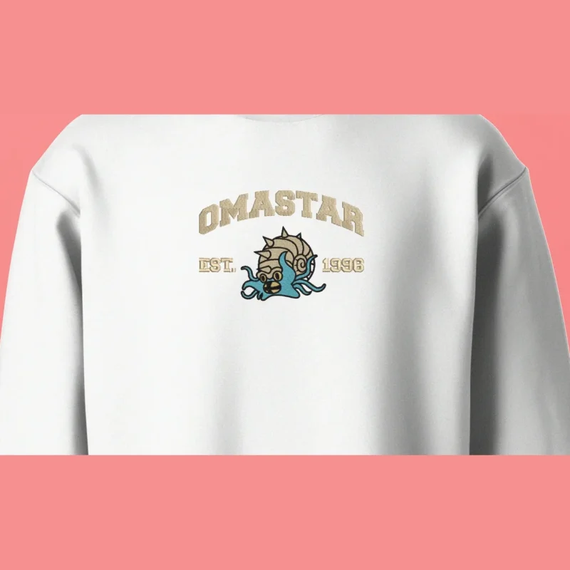Omastar Fossil Spiral | Pokemon | Sweatshirt brodé