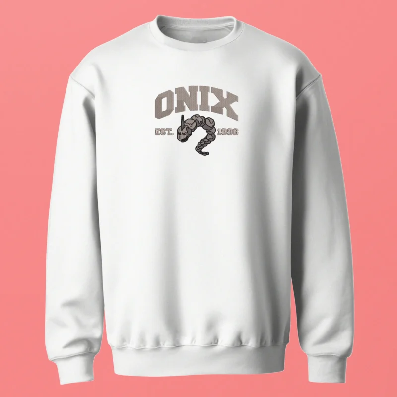 Onix Rock Serpent | Pokemon | Sweatshirt brodé