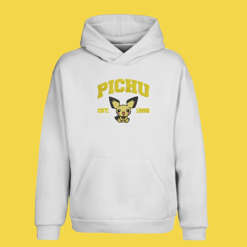 Pichu Tiny Spark | Pokemon | Sweat à capuche brodé