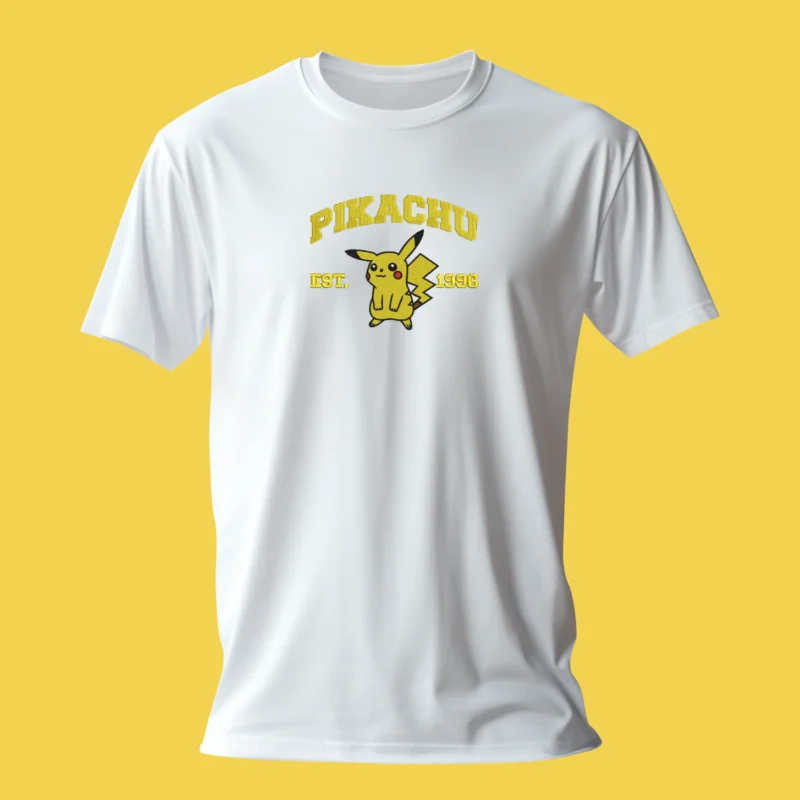 Pikachu Classic Spark | Pokemon | T-shirt brodé