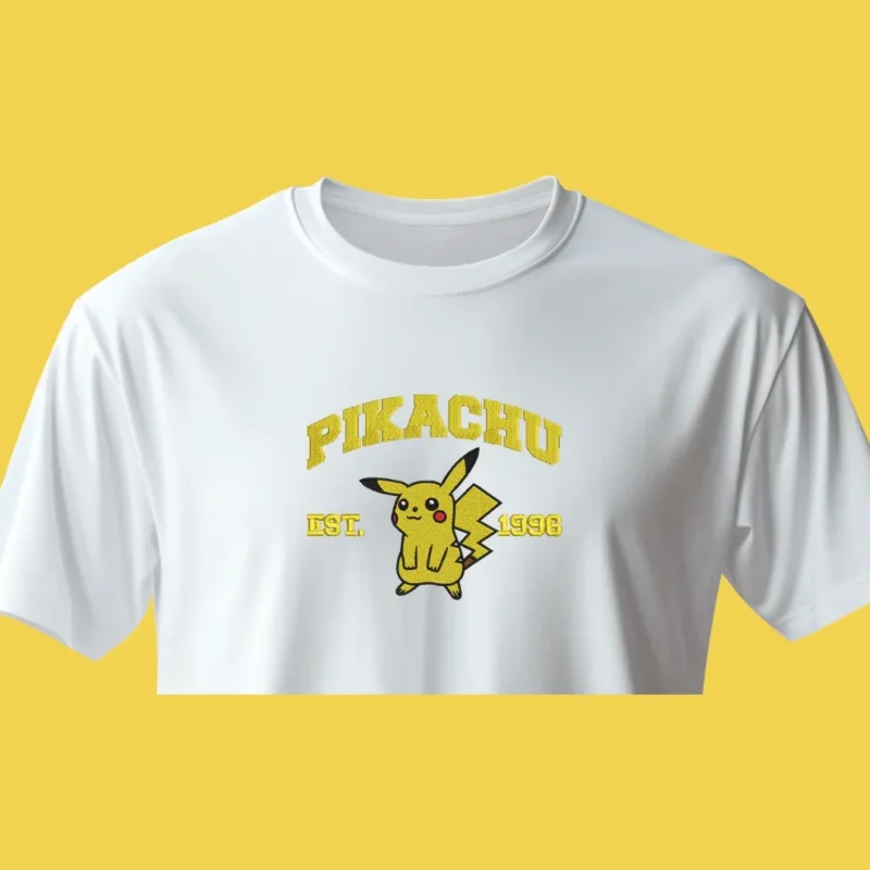 Pikachu Classic Spark | Pokemon | T-shirt brodé