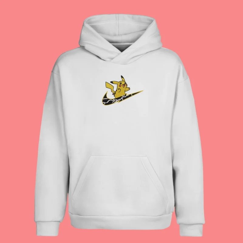 Pikachu Thunder Surf | Pokemon | Sweat à capuche brodé