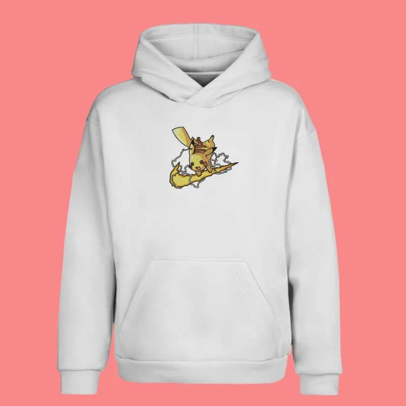 Pikachu Thunderbolt Surf | Pokemon | Sweat à capuche brodé
