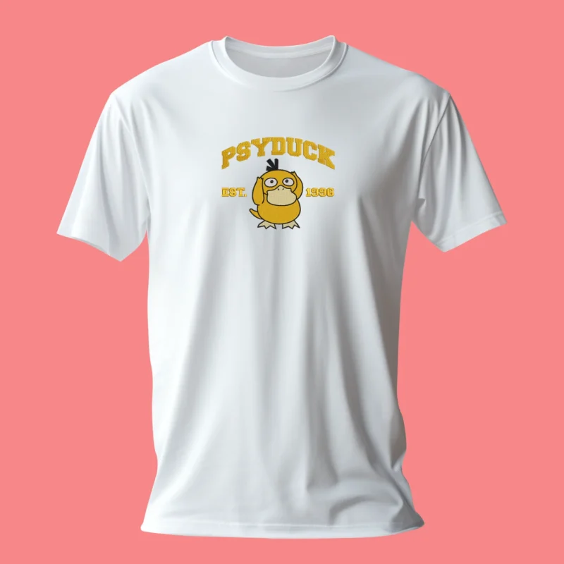 Psyduck Confused Mood | Pokemon | T-shirt brodé