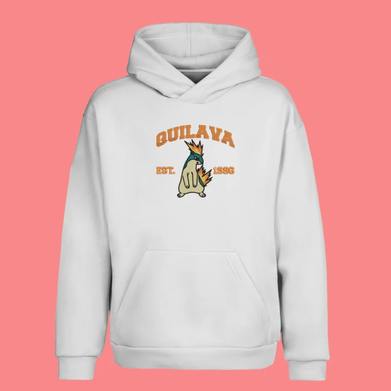 Quilava Flame Back | Pokemon | Sweat à capuche brodé