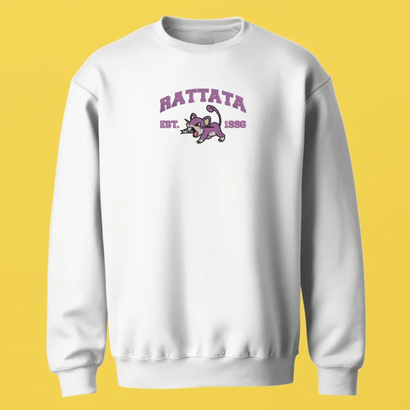 Rattata Quick Bite | Pokemon | Sweatshirt brodé