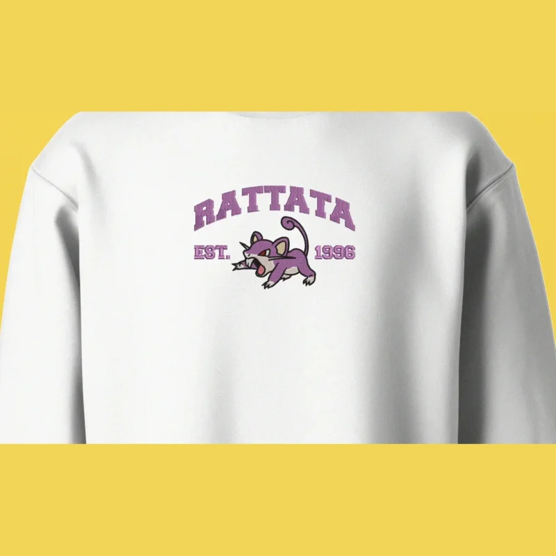 Rattata Quick Bite | Pokemon | Sweatshirt brodé