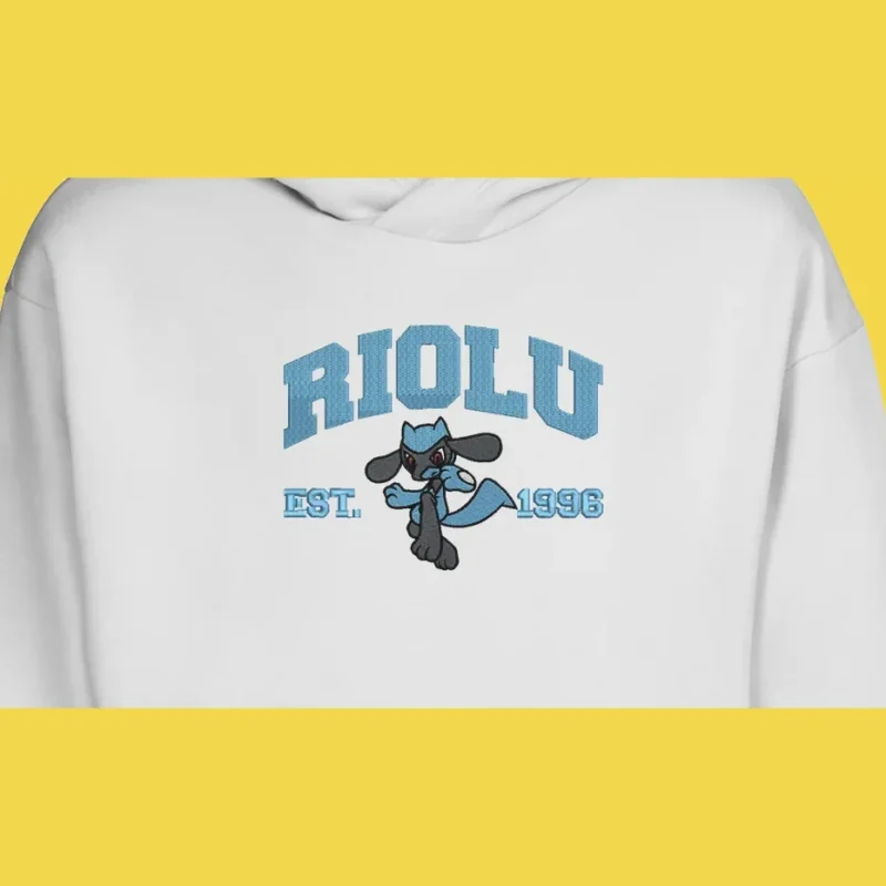 Riolu Aura Cub | Pokemon | Sweat à capuche brodé