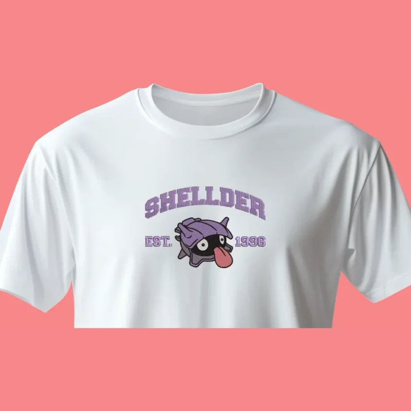 Shellder Tongue Shell | Pokemon | T-shirt brodé