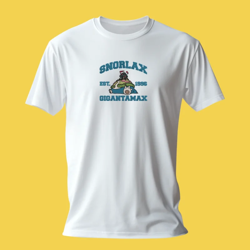 Gigantamax Snorlax Forest | Pokemon | T-shirt brodé
