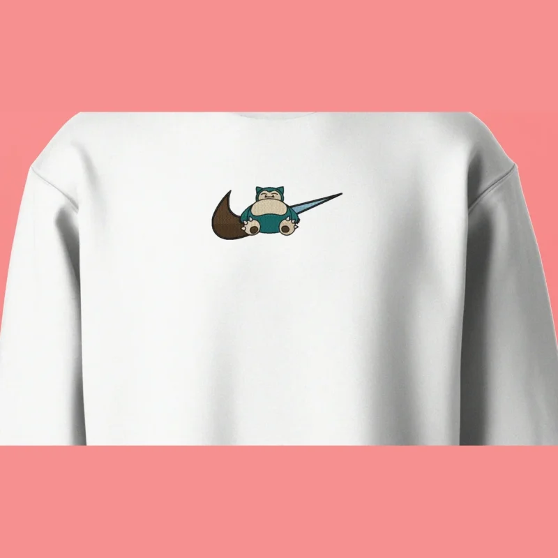 Snorlax Surf Nap | Pokemon | Sweatshirt brodé