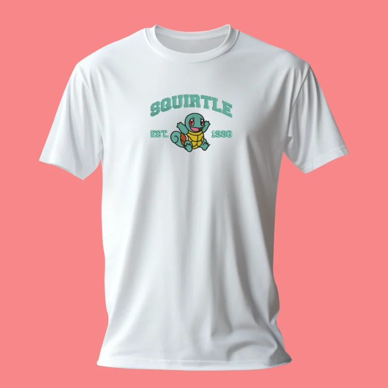 Squirtle Classic Smile | Pokemon | T-shirt brodé