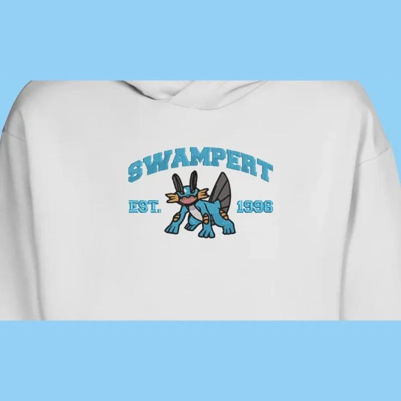 Swampert Mud Power | Pokemon | Sweat à capuche brodé