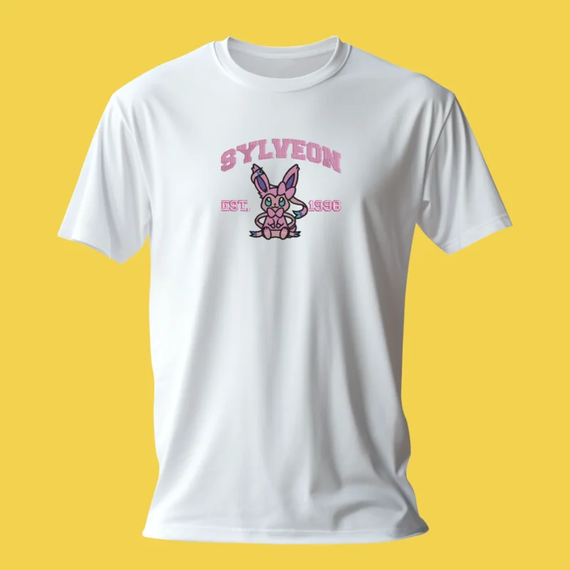 Sylveon Plush Ribbon | Pokemon | T-shirt brodé