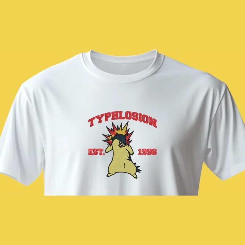 Typhlosion Flame Burst | Pokemon | T-shirt brodé