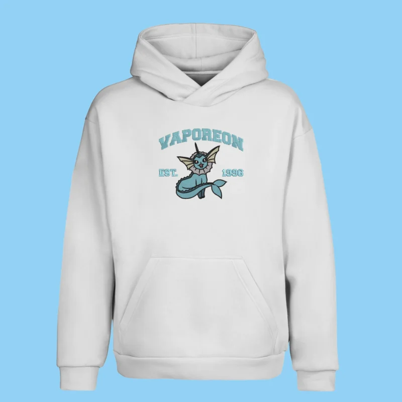Vaporeon Ocean Flow | Pokemon | Sweat à capuche brodé